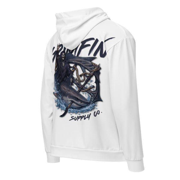 Unisex Zip Hoodie - Reaper Ride on White