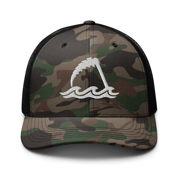 Camo Trucker Cap - Scythe Fin Logo