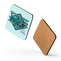 Cork-Back Coaster - Saltwater Squadron Arctic Camo Shark