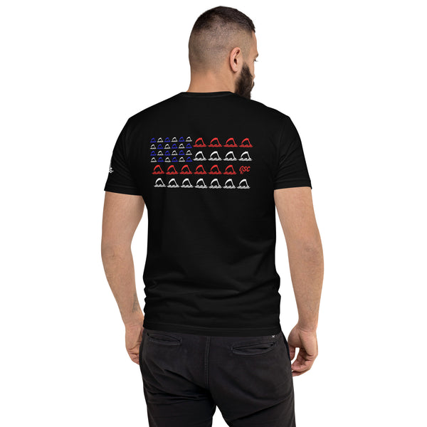 Fitted T-Shirt - Scythe Fin American Flag - Back