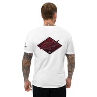 Fitted T-Shirt - Freshwater Squadron Red Camo Lake Sturgeon - Light